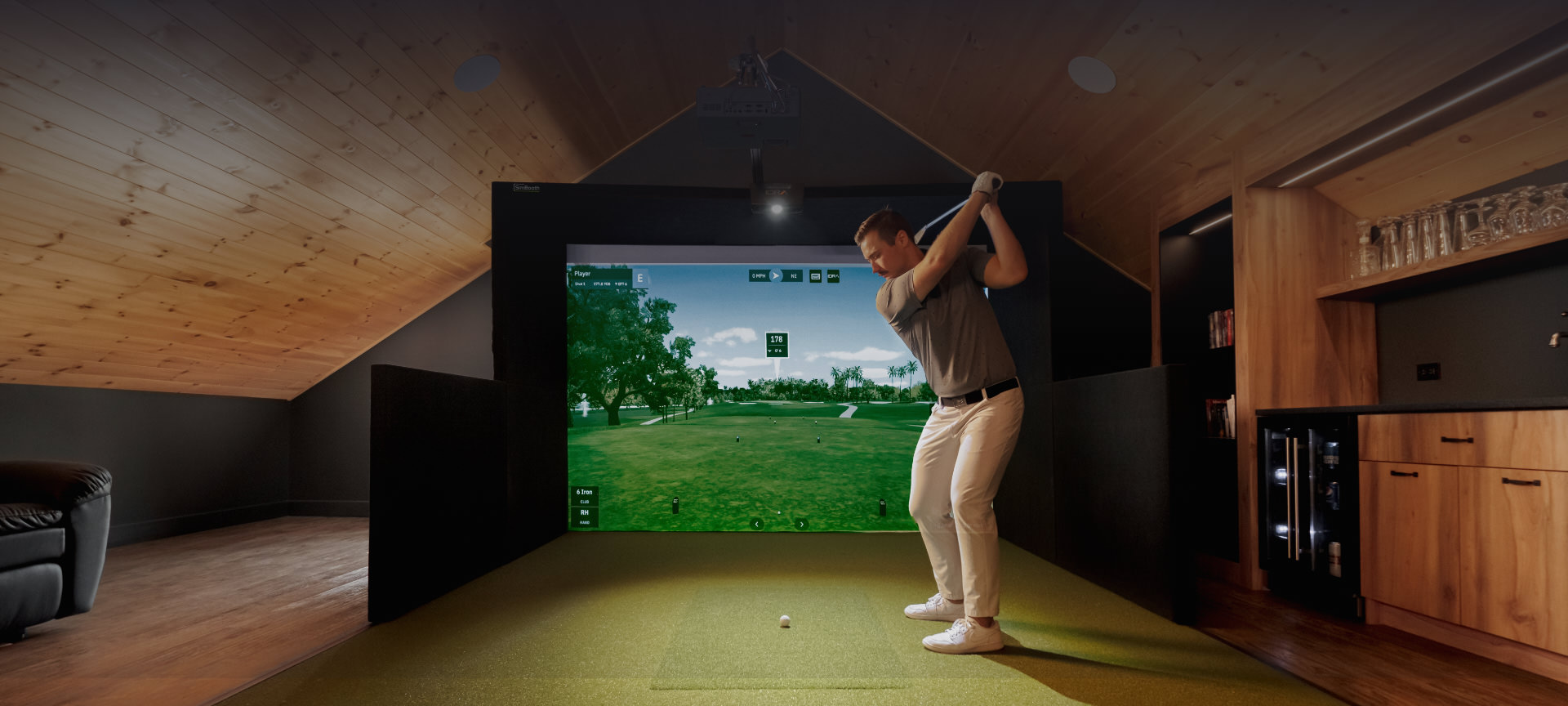 Indoor GolfIn Golf Simulator installed by Echo AVU Grande Prairie